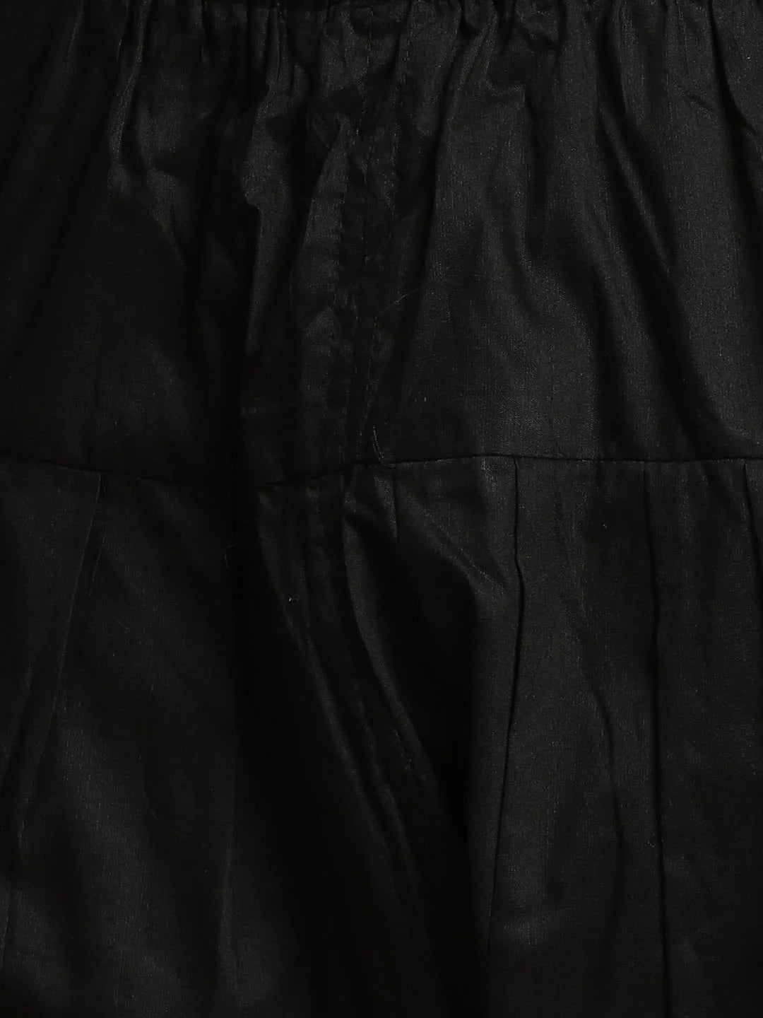 Men's Black Sequined Front Open Georgette Kurta With Patiala
