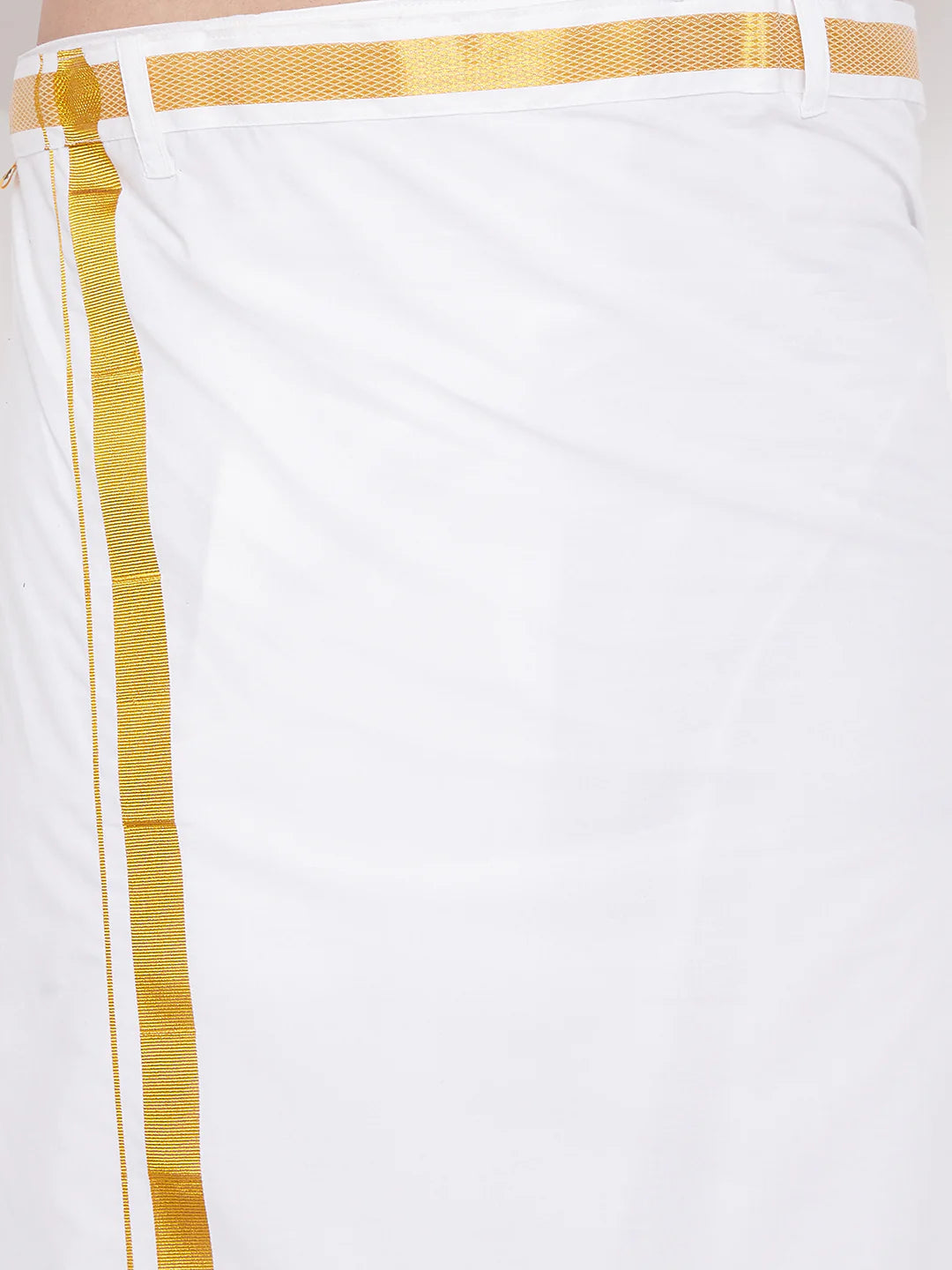 Men's Navy Blue Rayon Cotton Kurta And Mundu Set