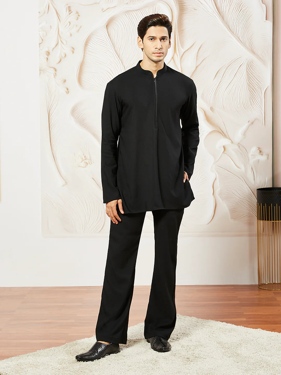 Men's Black - Kurta And Pant Set