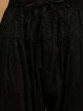 Men's Black Mirror Kurta Patiala And Dupatta Set