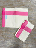 Southloom Pure Cotton Kerala Single Mulloth Set Mundu Pink Border (2.80 mtrs) SL270