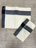 Southloom Pure Cotton Kerala Single Mulloth Set Mundu Black Border (2.80 mtrs) SL270