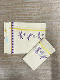 Southloom Kerala Cotton Set Mundu with Violet Thumbi Block Printed Design (2.80 Mtrs)