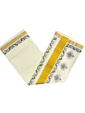 Southloom Saffron Kaavi Red Printed Single Mundu Lungi
