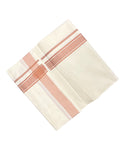 Southloom Kerala Pure Cotton Double Mundu with Orange Border