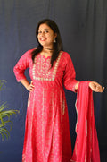Designer Embroidered kurti & paint set with Dupatta