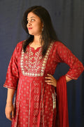 Designer Embroidered kurti & paint set with Dupatta