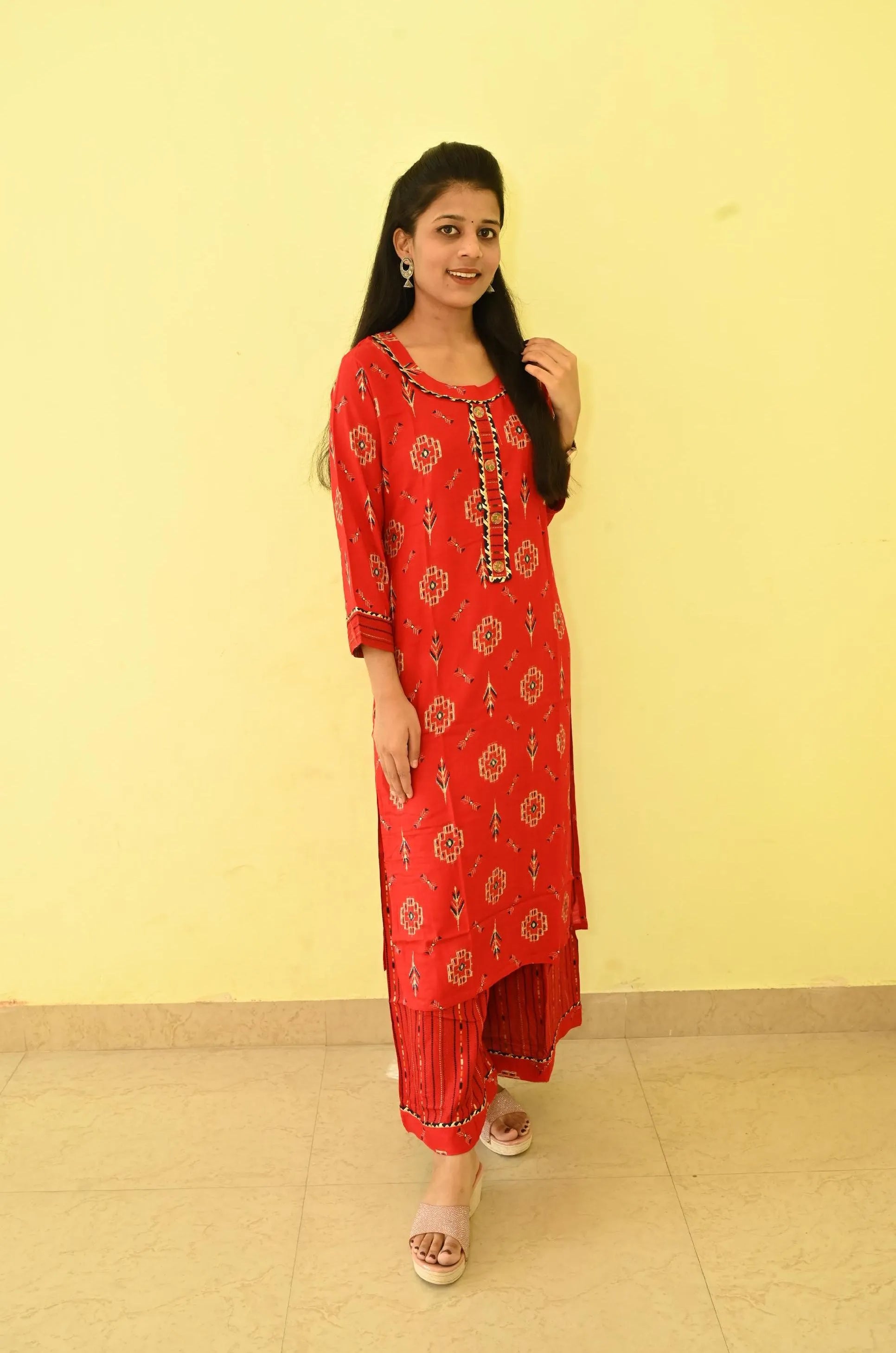 Dollar print kurti and Pallazzo