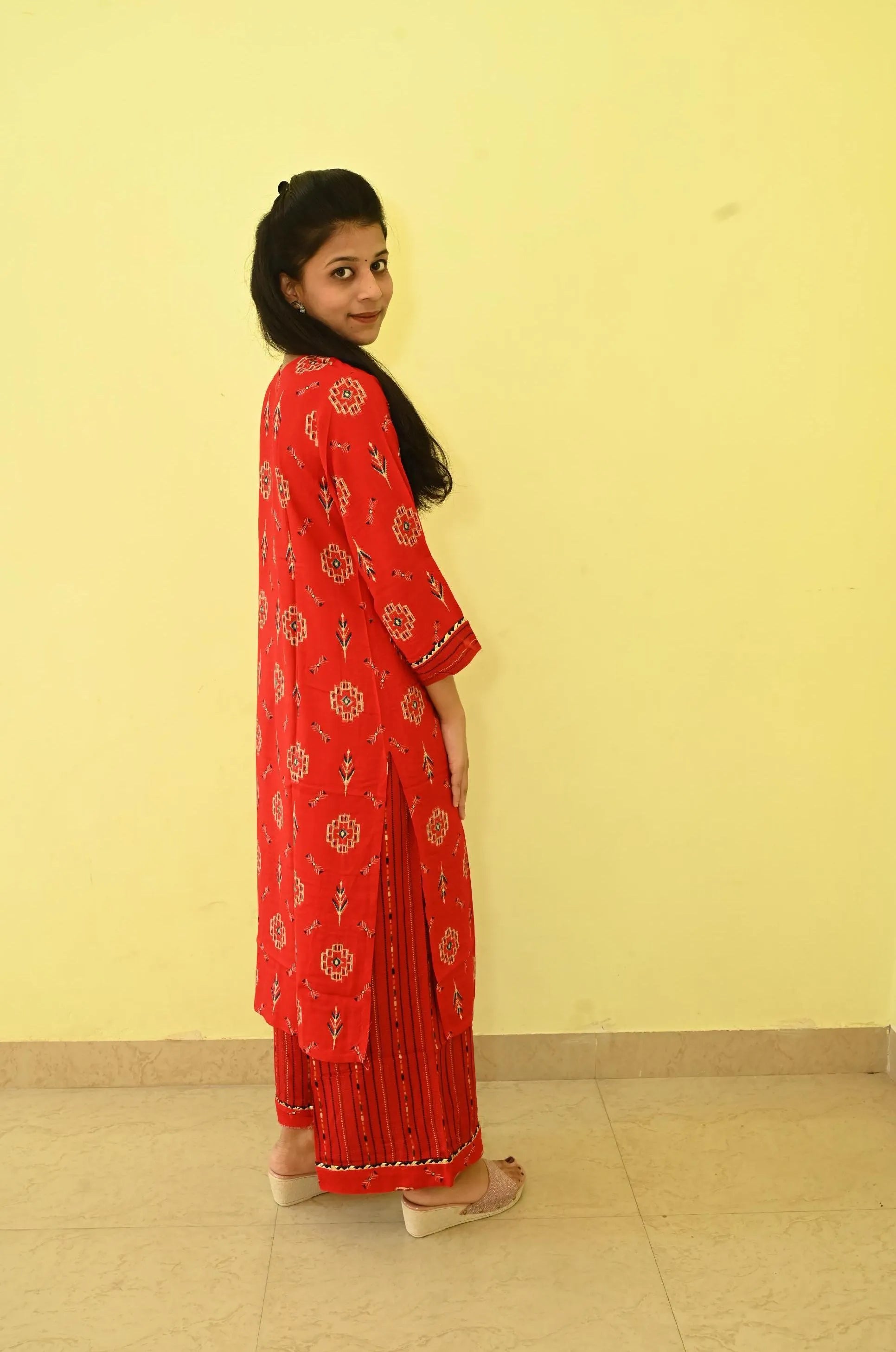 Dollar print kurti and Pallazzo