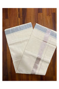 Pure Cotton Kerala Saree with 2x2 Silver Kasavu Border