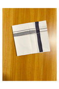 Pure White Cotton Double Mundu with Black Border