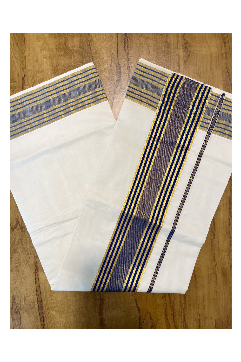 Pure Cotton Kerala Saree with Red Kasavu Lines Border